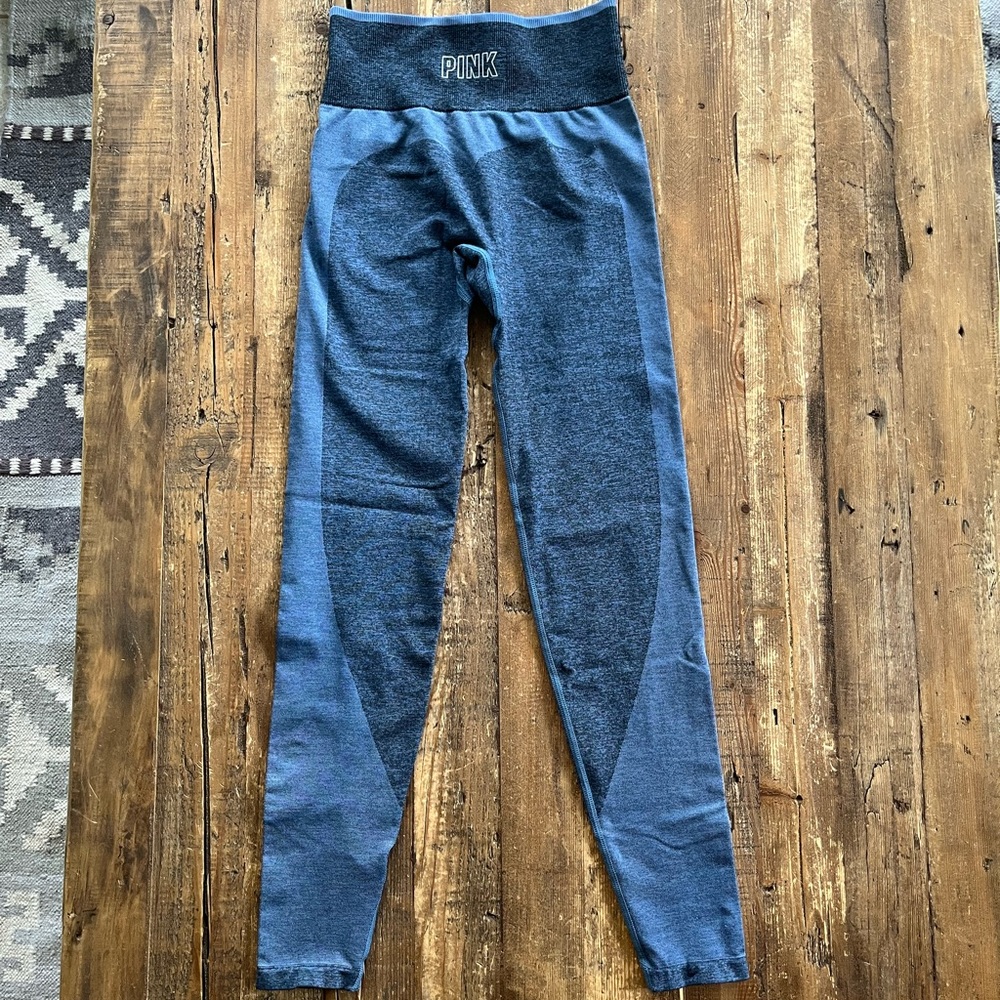 Victoria’s Secret PINK Seamless Leggings, Blue - size XS